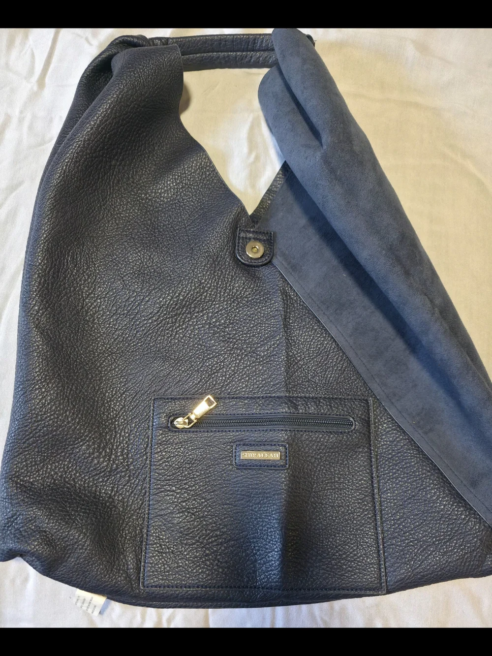 Shiraleah Navy Two-Tone Hobo Shoulder Bag